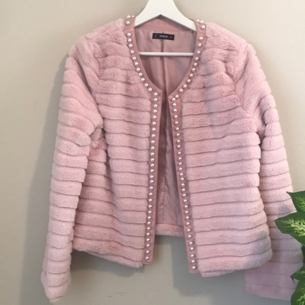 Pink Faux Fur Jacket